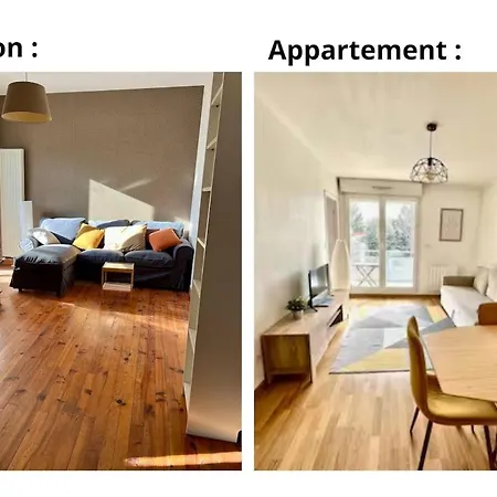 Deux Hebergements A Proximite Pour Un Groupe De 12 Personnes Апартаменты *